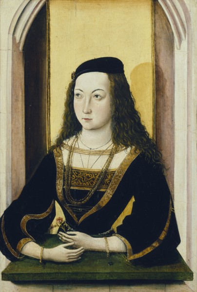 Portrait of a young Woman holding a Flower, late 15th century. Artist: Mair von Landshut.