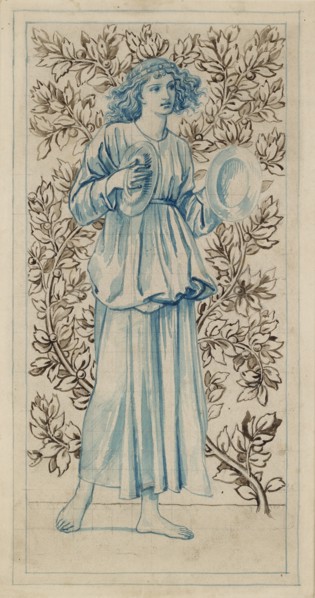 A Woman playing Cymbals, late 19th century. Artist: William Morris.