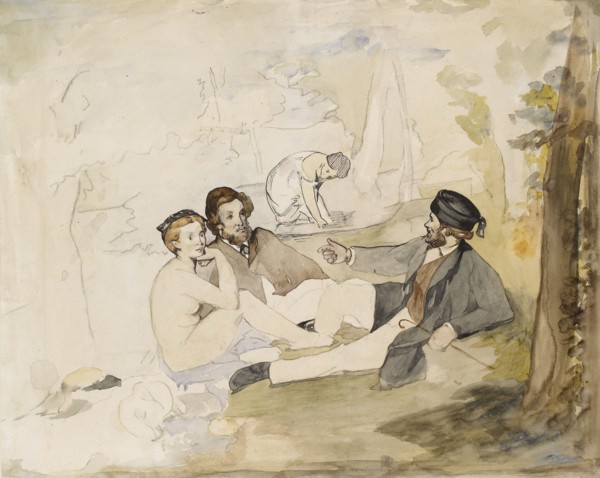 Picnic in a Wood (Le Déjeuner sur l'herbe), 1862-1863. Artist: Edouard Manet.