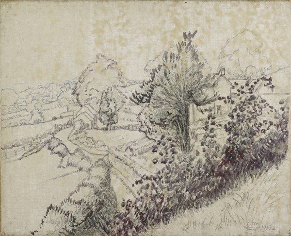 View of Leintwardine, 1932. Artist: Lucien Pissarro.