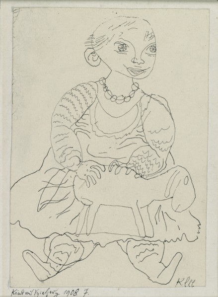 Child with a Toy, 1908. Artist: Paul Klee.