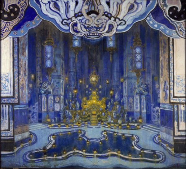 Design for the Decor of 'La Salle du Trone' in 'Le Rossignol', 1914. Artist: Alexandre Benois.