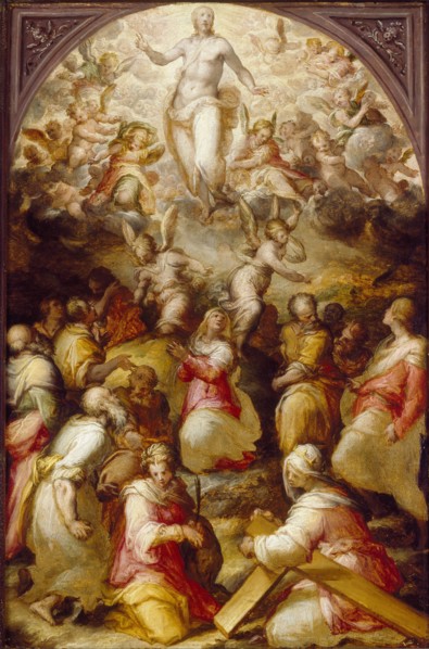 Christ in Glory with SS Agnes and Helena, commissioned 1571. Artist: Giovanni Battista Naldini.