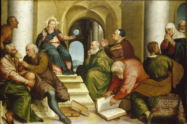 Christ among the Doctors, 1539. Artist: Jacopo Bassano il vecchio.