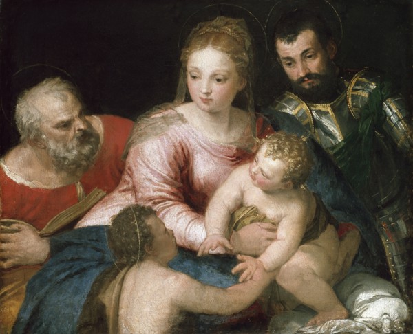The Holy Family with the young St John the Baptist and St George, early 1550s. Artist: Paolo Veronese.