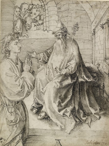 A Youth kneeling before a Potentate, c1490s. Artist: Albrecht Durer.