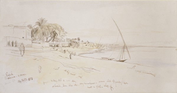 Esneh, Egypt, 1854. Artist: Edward Lear.