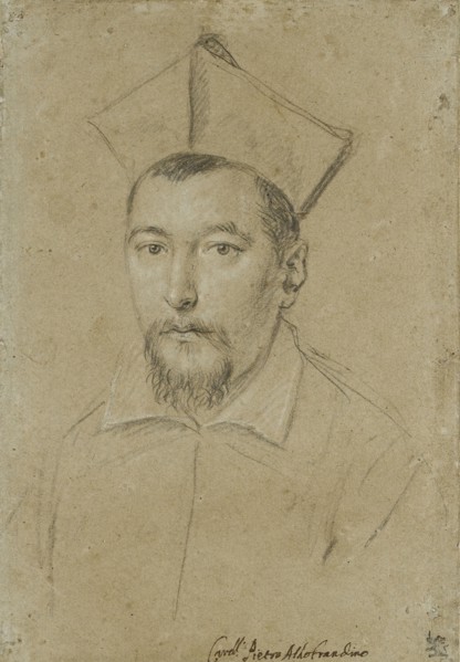 Portrait of Cardinal Pietro Aldobrandini, early 17th century. Artist: Ottavio Mario Leoni.