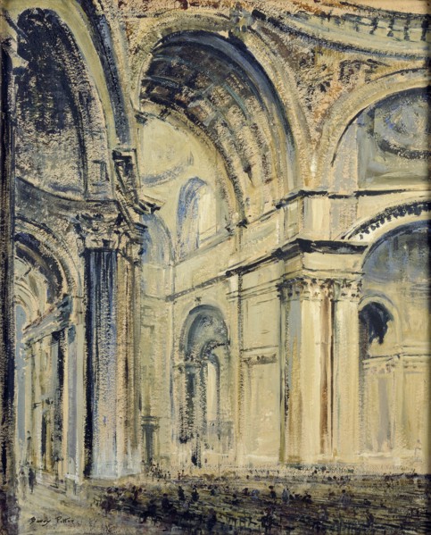 Interior of St Paul's Cathedral, c1910 Artist: JF Barry Pittar.