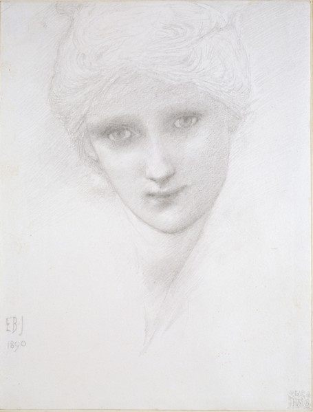 Head of a Woman, 1890. Artist: Sir Edward Coley Burne-Jones.