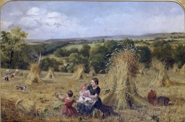 The Harvest Field, 1857-1858. Artist: Oliver Lupton.