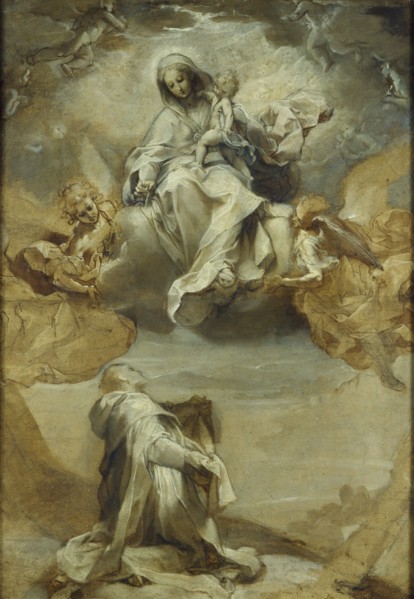 St Dominic de Guzman receiving the Rosary, c1588. Artist: Federico Barocci.