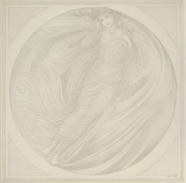 Eurydice floating among flames, 1872-1875. Artist: Sir Edward Coley Burne-Jones.