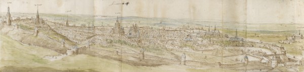 Panoramic View of Leuven from the North-West, c1550-1570. Artist: Anthonis van den Wyngaerde.