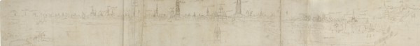 Preliminary Sketch for a View of Bruges from the South-West, 1558.  Artist: Anthonis van den Wyngaerde.