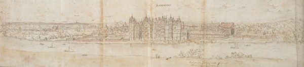 Richmond Palace from across the Thames, 1562. Artist: Anthonis van den Wyngaerde.