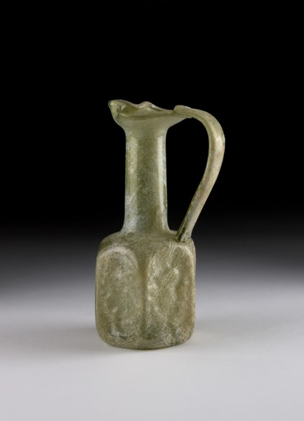 Glass juglet, Byzantine, c4th-6th century. Artist: Unknown.