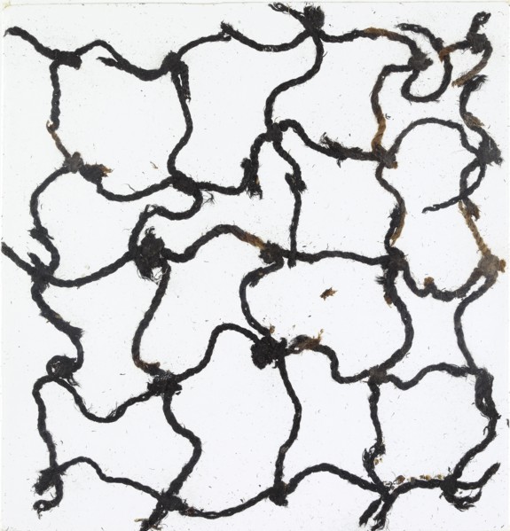 Fragment of a fishing net, Neolithic/Bronze Age (Switzerland), c3rd millenium BC. Artist: Unknown.
