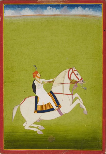 Mounted Rajput, early 19th century. Artist: Unknown.