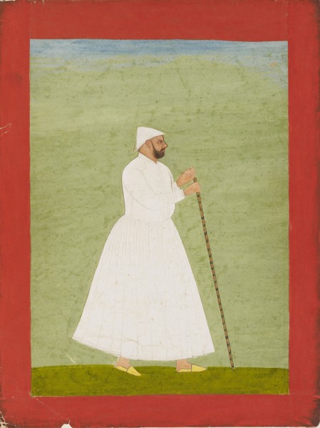 Court official wearing a white jama, c1740. Artist: Unknown.
