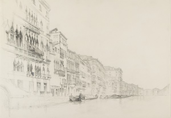 View from the Palazzo Bembo to the Palazzo Grimani, Venice, May - June 1870. Artist: John Ruskin.