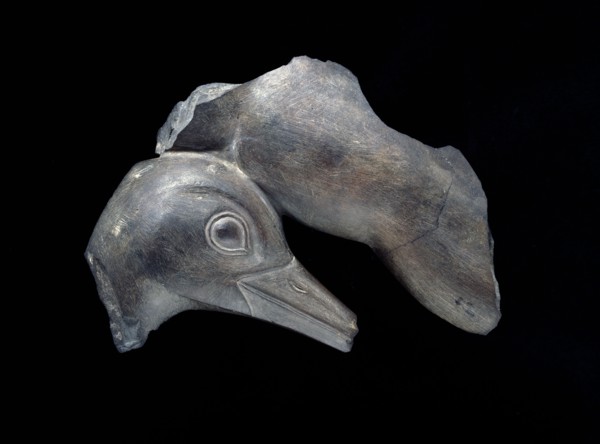 Fragment of carved dish with duck motifs, Early Dynastic Period, c2950 - c2575 BC. Artist: Unknown.