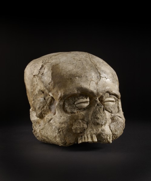 Skull (Jericho Skull), Pre-pottery Neolithic B, 7300-6300 BC Artist: Unknown.