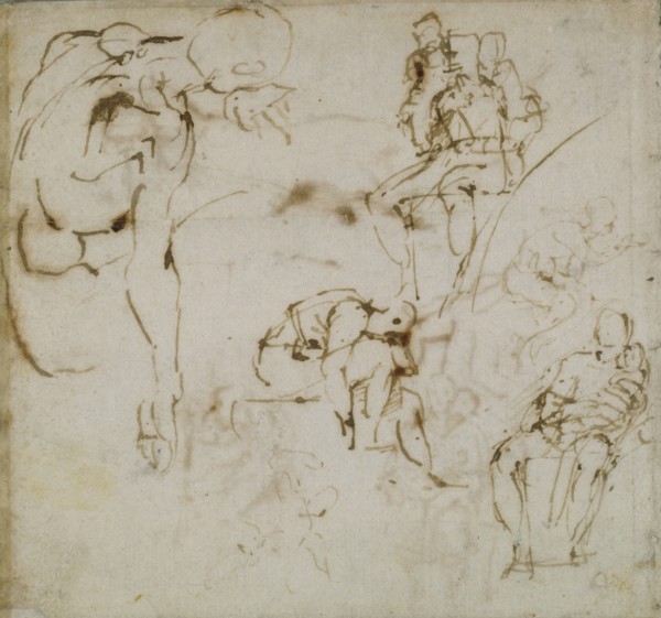 Page from a Sketch Book, c1490-1560. Artist: Michelangelo Buonarroti.