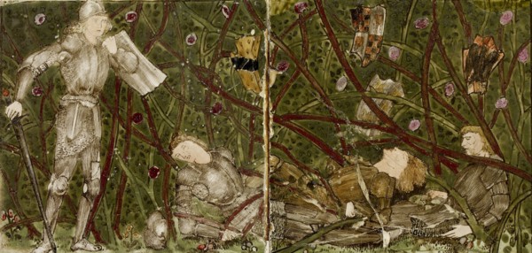 Sixteen tiles form eight illustrations of the 'Briar Rose' tale, 1862-1865. Artists: William Morris, Sir Edward Coley Burne-Jones.