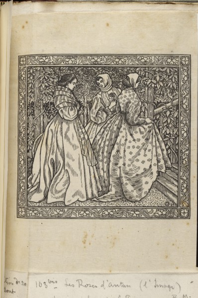 Women at garden steps, wood engravings of Lucien Pissarro, c1885-1940. Artist: Lucien Pissarro.