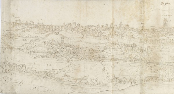 Panoramic View of Segovia from the East, c1560-1570. Artist: Anthonis van den Wyngaerde.