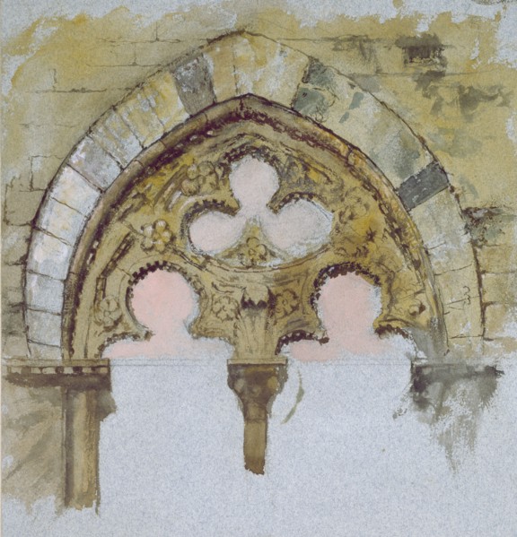 Window of Palazzo Tolomei, Siena, 25 - 27 June 1870.  Artist: John Ruskin.