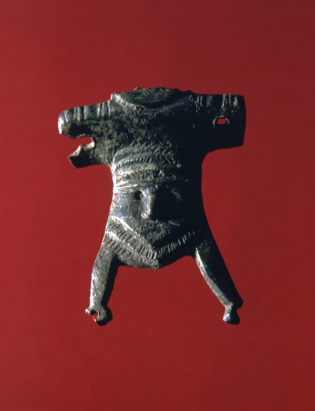 Bronze rivet, human figure shaped, of a furniture from Pamplona.