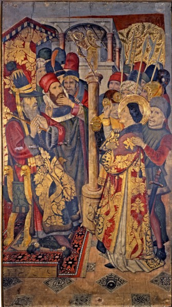 Saint Vincent before the judge and prefect Dacià, from the Altarpiece of Sant Vicenç de Sarria..