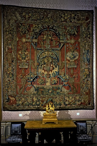 Monkeys and grotesques', c. 1550, tapestry of the Brussels School.