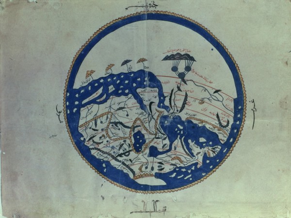 'General map of the known world', from the work 'Manuscript Pocock' (Recreation for people who w?