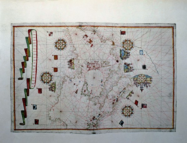 Atlas of Joan Martines, Messina, 1582. Portulan chart of the Mediterranean sea, with its islands,?