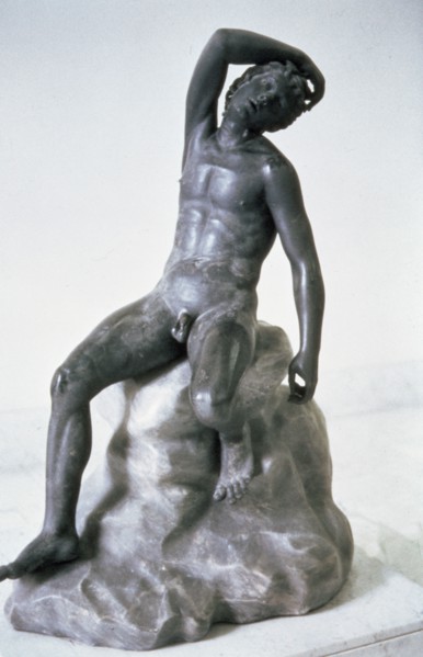 Satyr asleep in bronze, Roman copy of an Hellenistic original of 3rd century BC..