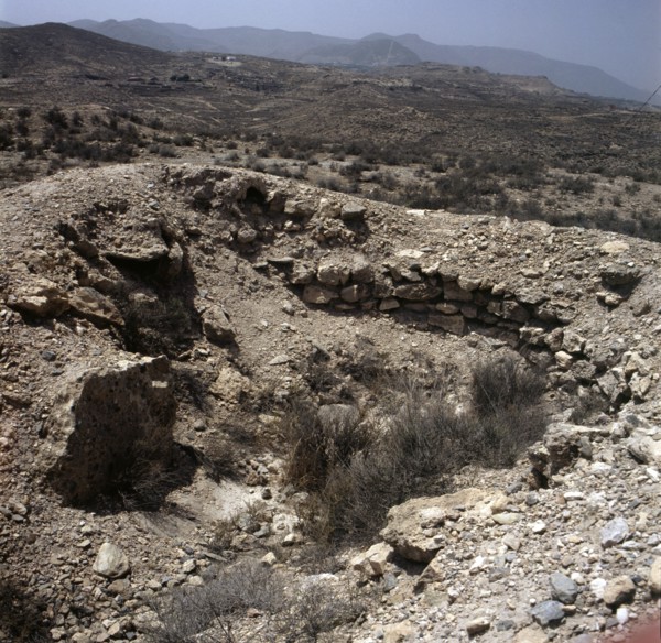 Detail of the archaeological site of Los Millares (Santa Fé de Modújar, Almería).