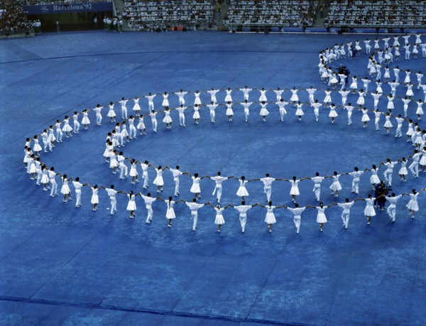 Sardana dance during the opening ceremony of the 1992 Barcelona Olympic Games.