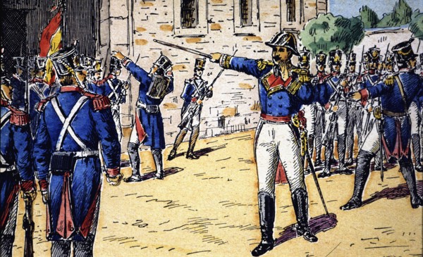 Uprising of Cabezas de San Juan (1 January 1820), military uprising with Colonel Rafael de Riego ?