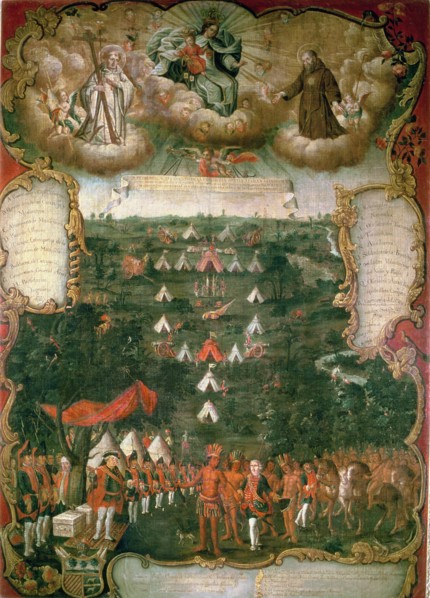Military Camp of governor Jeronimo Matorras during the Gran Chaco campaign, oil on canvas.