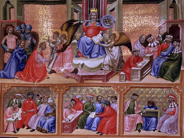 Miniature in 'Codex Justinian Institutiones Feodorum et Alia', illuminated manuscript, c. 1300, a?