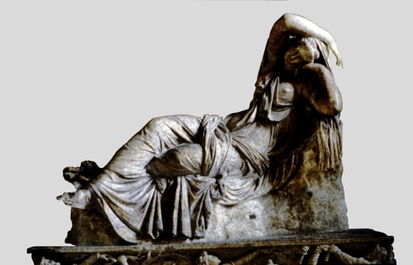 Sleeping Ariadne', daughter of Minos and Pasiphae, Greek Sculpture copy of an Hellenistic original.