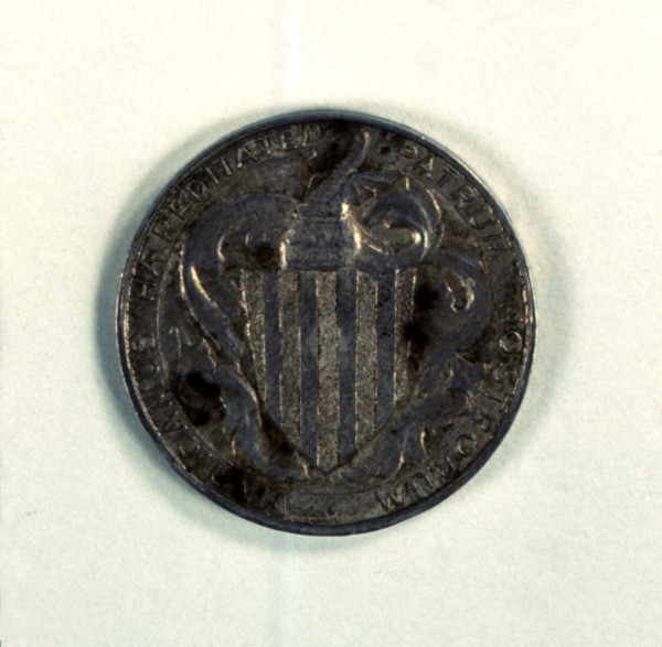 Reverse of a one-peseta coin in silver used as a medal of the Catalanist Union, work of the engra?