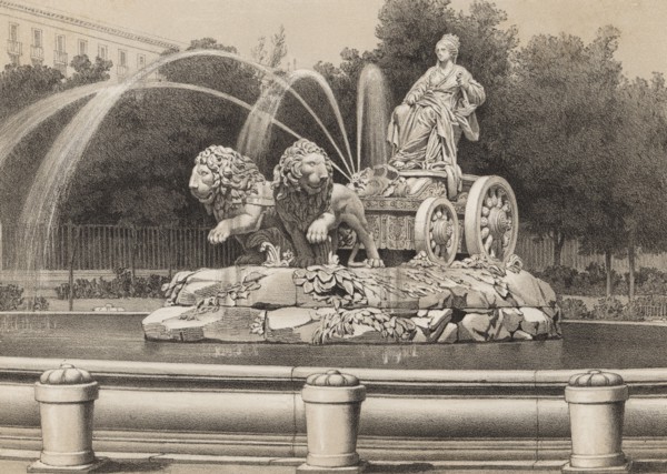 Cibeles Fountain of Madrid, was installed in 1782, work by Francisco Gutiérrez, Roberto Michel an?