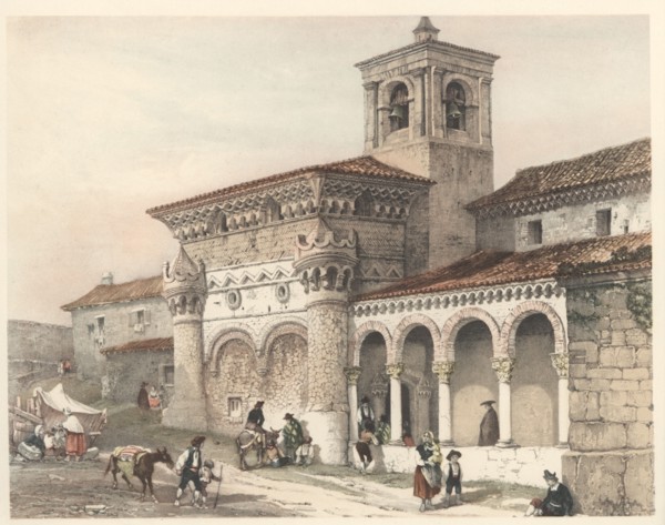 Church of San Miguel in Guadalajara, with scenes of life and traditional costumes of the time.