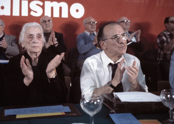 Dolores Ibarruri Gomez 'The Passiflora' (1895-1989) and Santiago Carrillo Solares (1915 -), Spani?