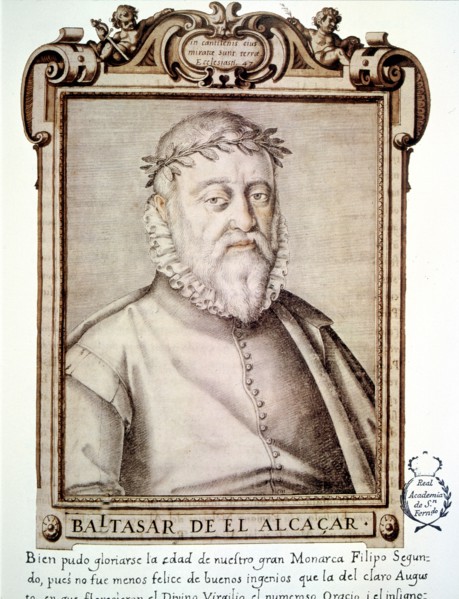 Baltasar de Alcázar (1530-1606). Spanish poet. Portrait in the 'Libro de descripción de verdadero?