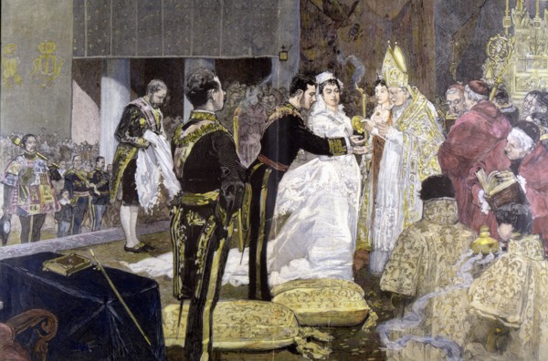 Marriage with Maria Mercedes of Orleans and Bourbon', Alfonso XII, King of Spain (1857-1885), eng?